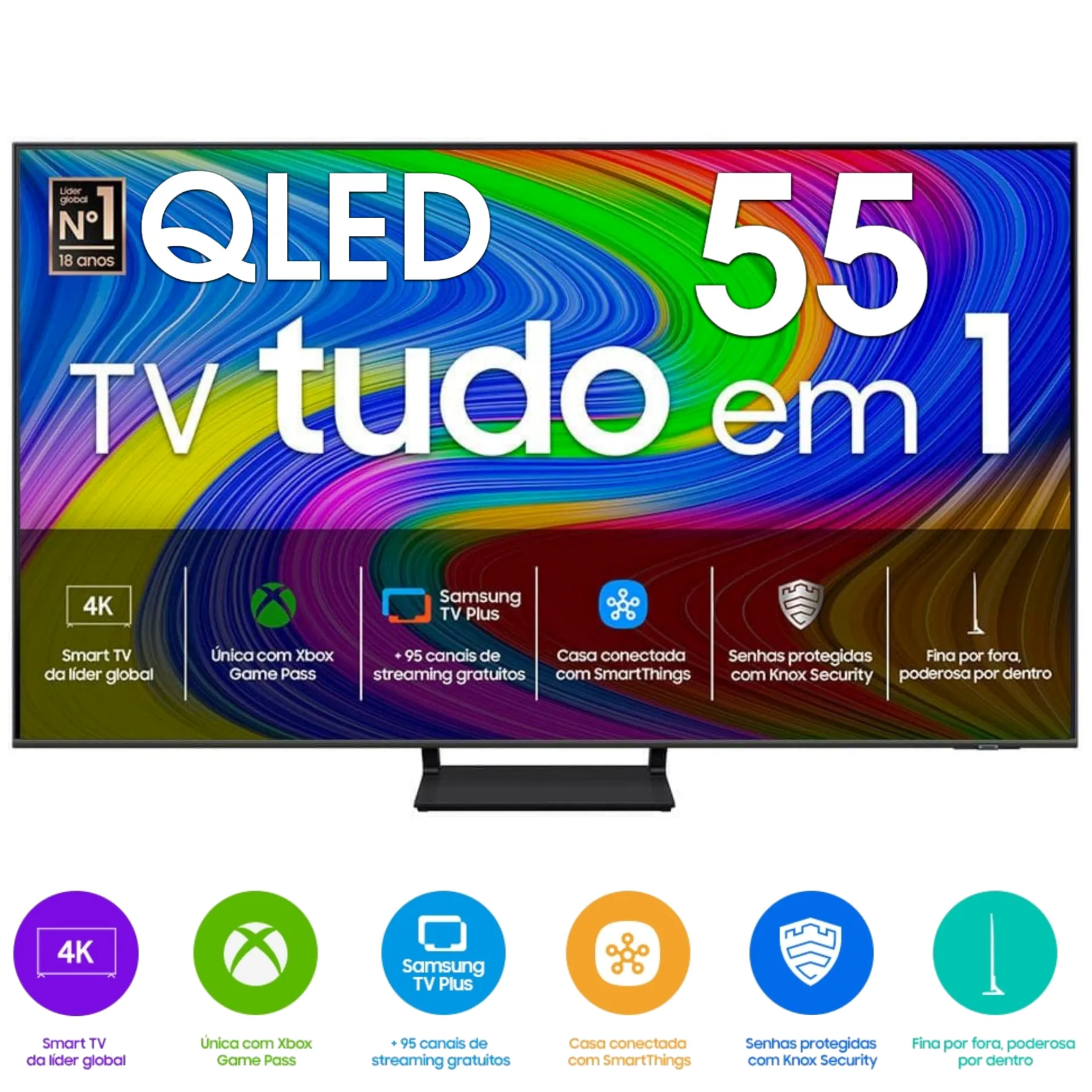 Available For $ 2381: [Vip] Samsung Smart Tv 55 Qled 4k Q65d 2024, Xbox Game Pass, Modo Game, Tela Sem Limites, Design Slim, Visual Livre De Cabos, Alexa Built Inromoninja